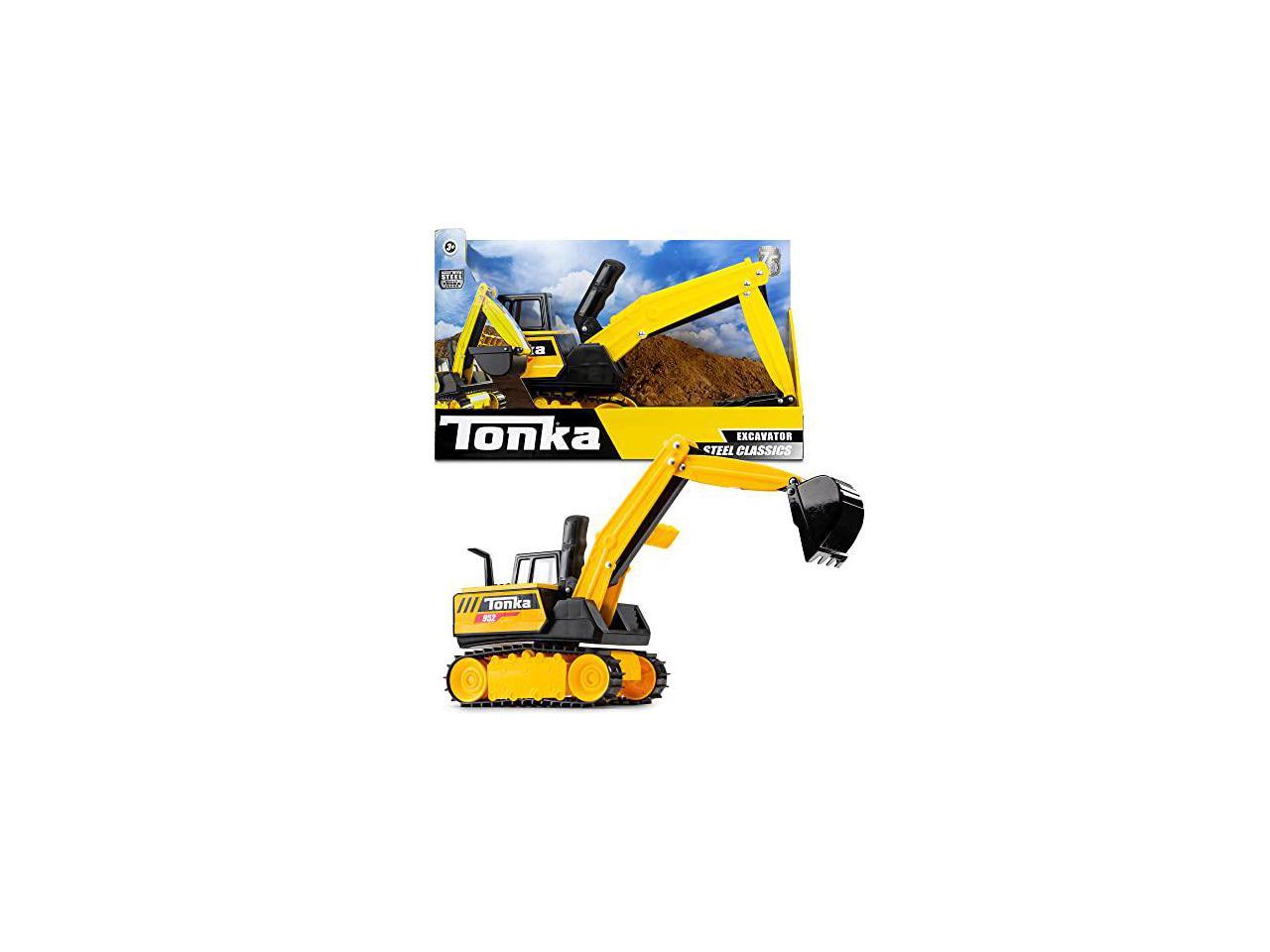 Tonka 6182 Mighty Excavator Kids construction Toys for Boys and girls Vehicle Toys for creative Play Toy Trucks for children Aged 3 + Yellow & Black