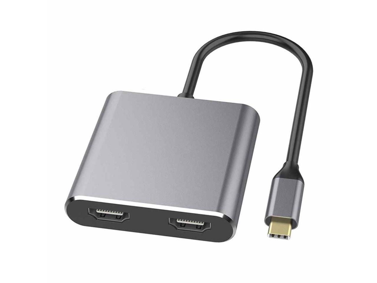 SANOXY Type C to Dual HDMI USB 3.0 PD Converter 4 in 1 USB C Dock Station Hub 4K Hdmi Adapter Cable