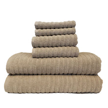 Load image into Gallery viewer, American Choice Ribbed Sandstone 6 piece towel set
